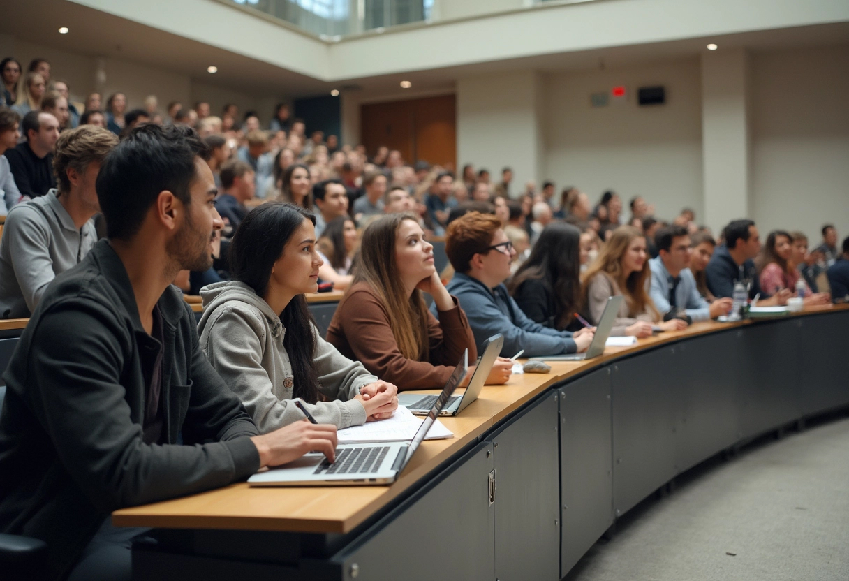 Студенты на лекции в немецком университете